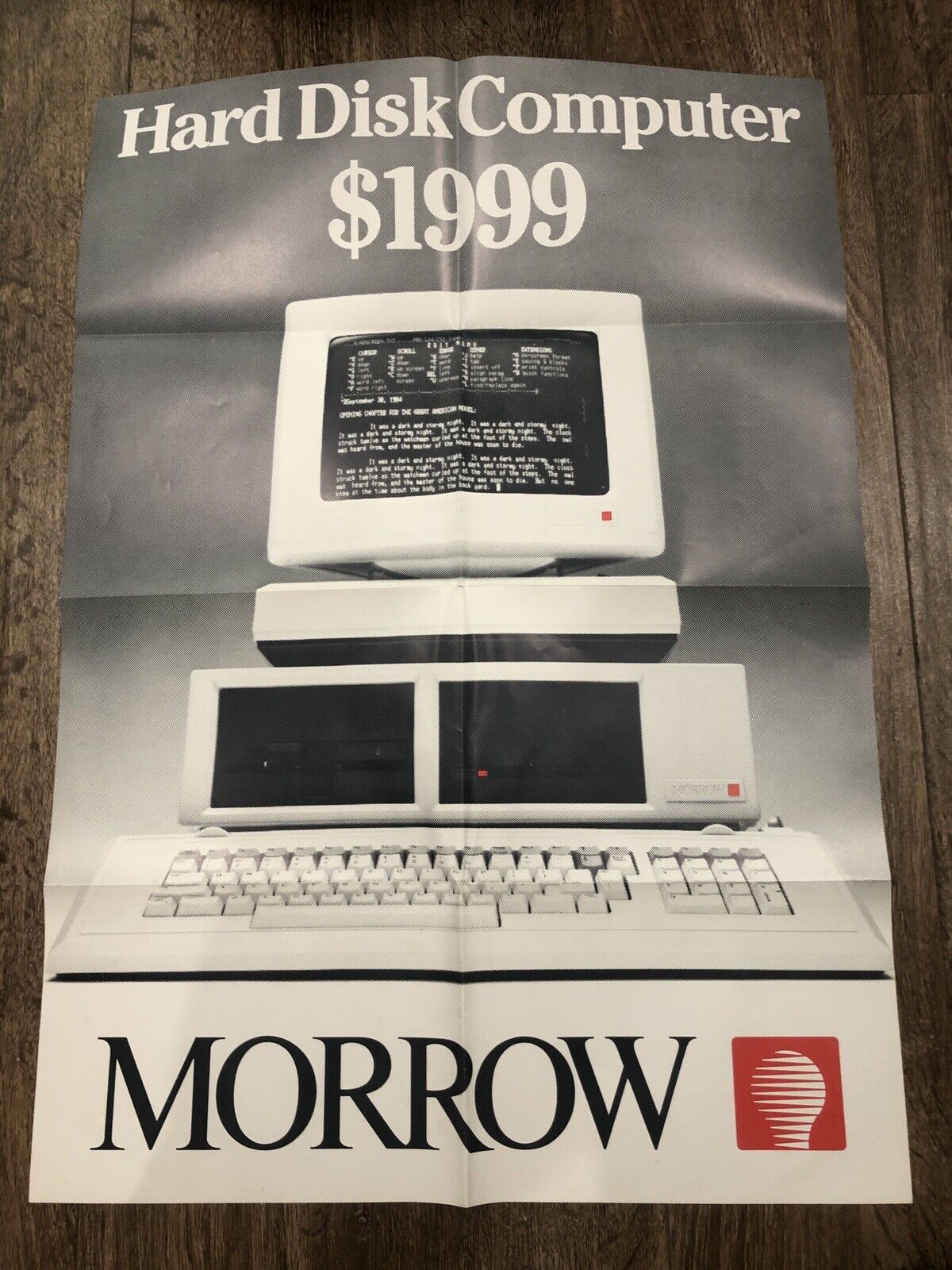 RARE Vintage 1980's Original Morrow Designs Computer PC Advertising Poster
