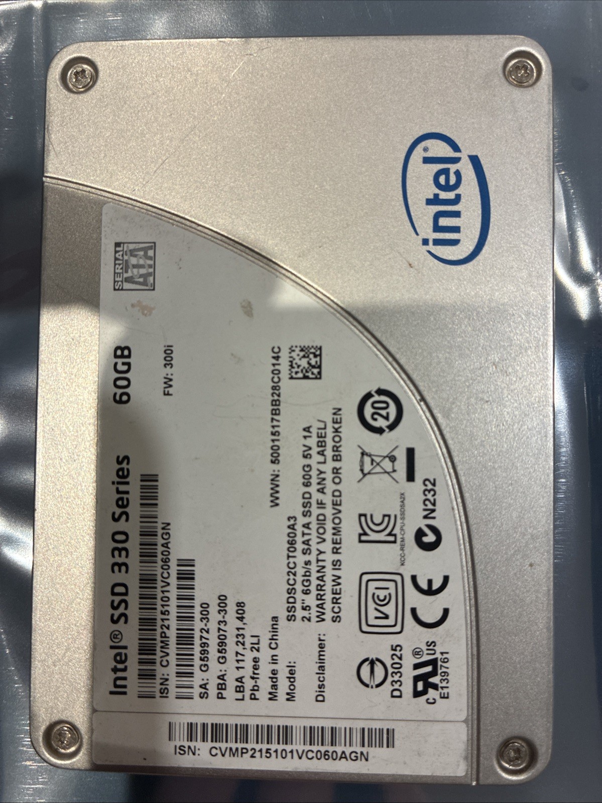INTEL SSD 330 SERIES 60GB 2.5