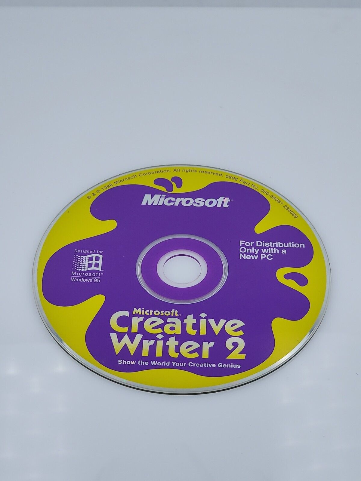 Microsoft Creative Writer 2 CD for PC Designed for Windows 95 1996 Graphics Art