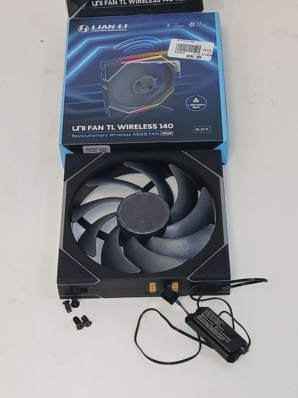 UNTESTED - Lian Li Uni Fan TL Wireless 140 - Black - COMPLETE