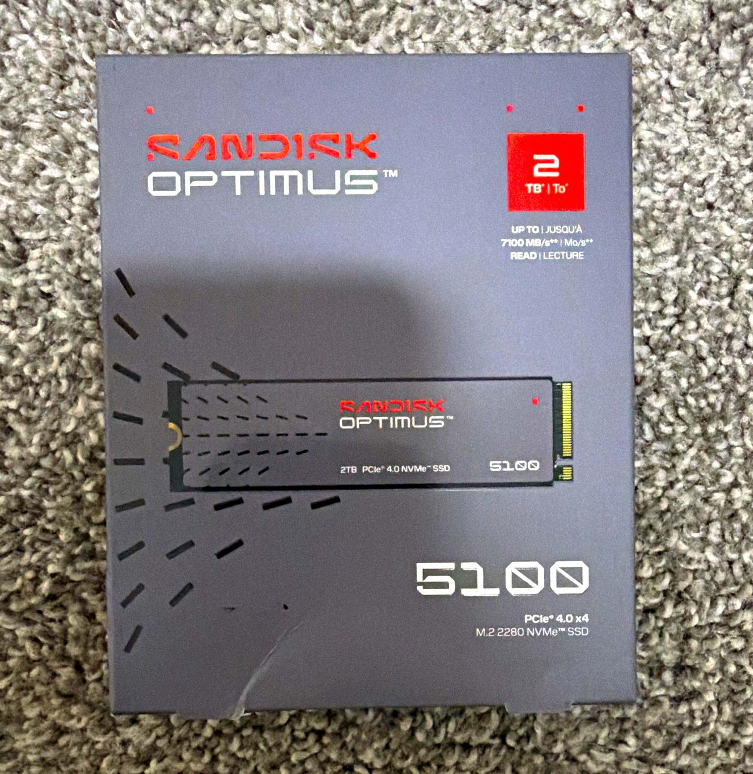 SanDisk Optimus 5100 2TB NVMe PCIe 4.0 x4 M.2 2280 SSD 7100MB/s