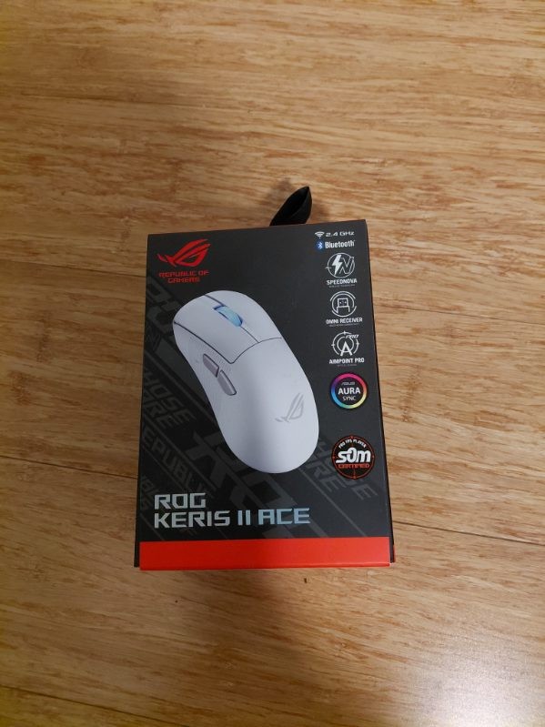 ASUS keris ii ace wierless mouse 8k white