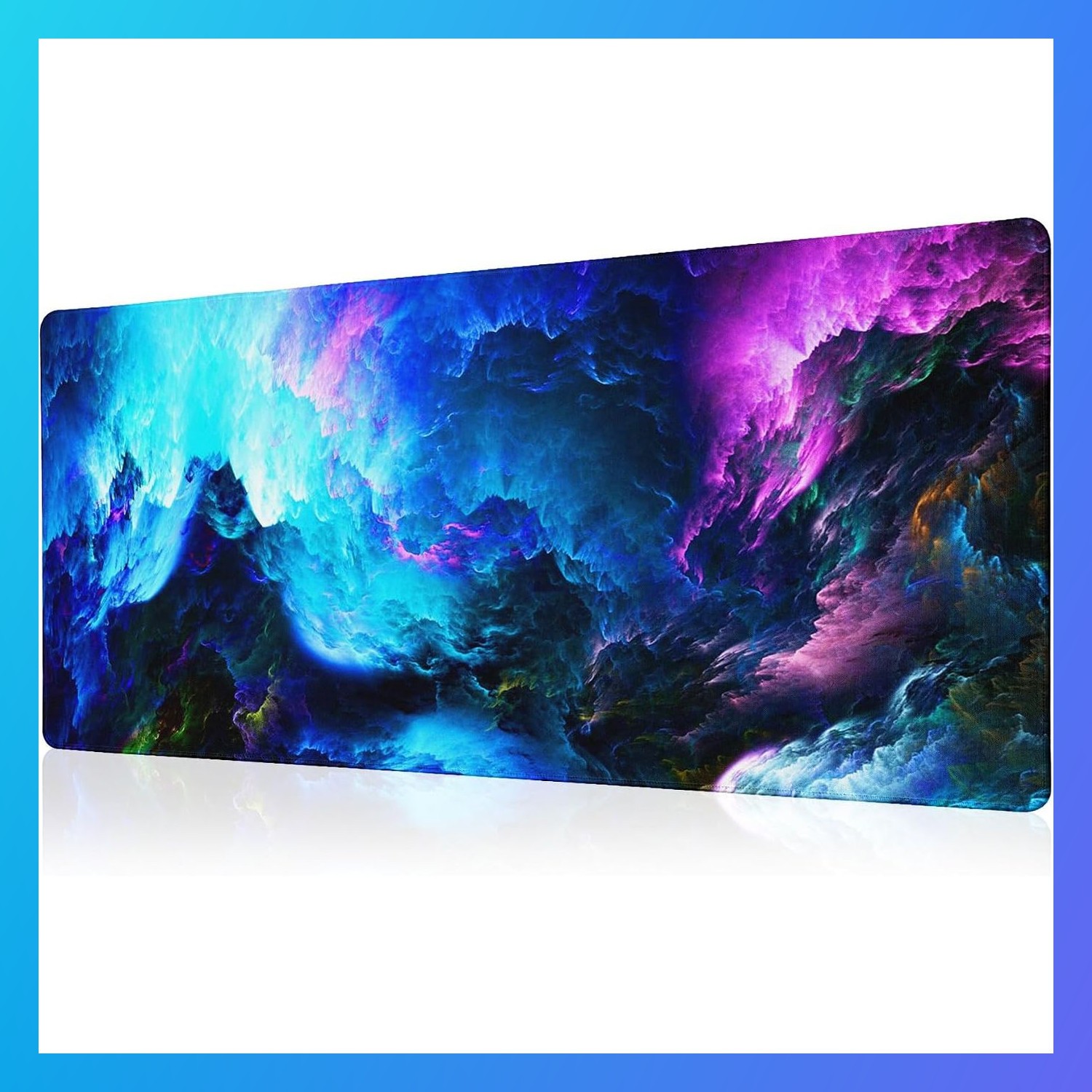 Dazzling Galaxy Gaming Mouse Pad Blue Desk Mat XL Mouse Pads