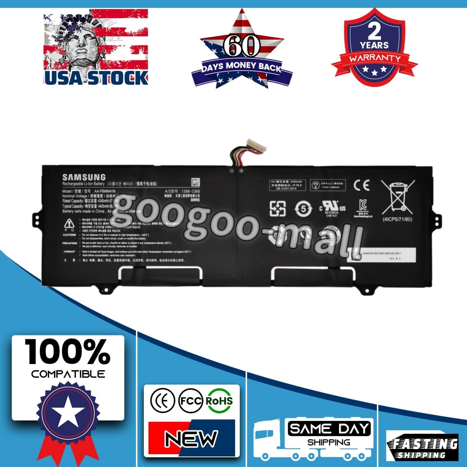 AA-PBMN4VN Genuine Battery for Samsung Galaxy Book Pro 360 15 NP950XDB NP950QDB