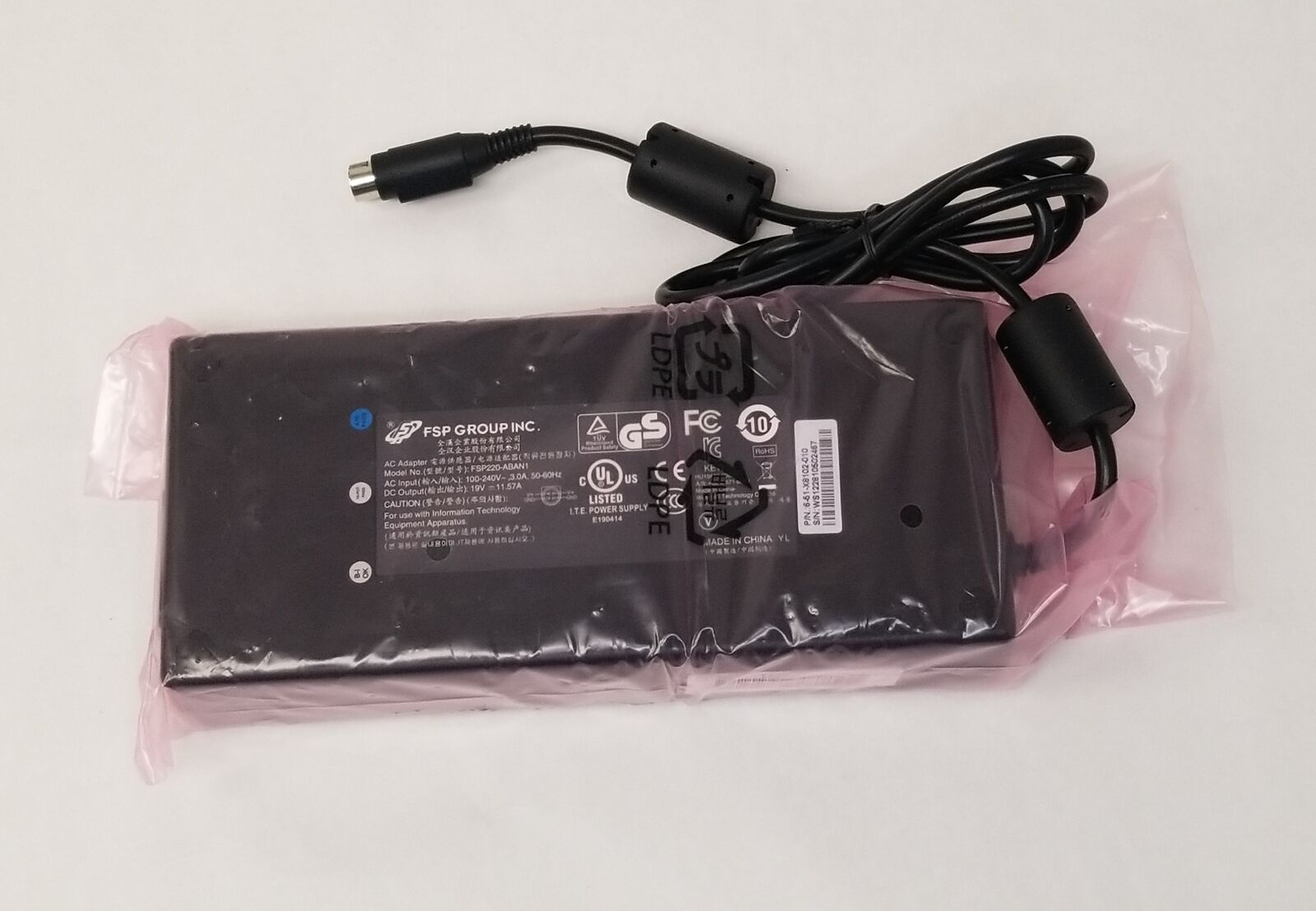 NEW Clevo FSP Group 220W 19V 11.57A AC Power Adapter Laptop Charger FSP220-ABAN1