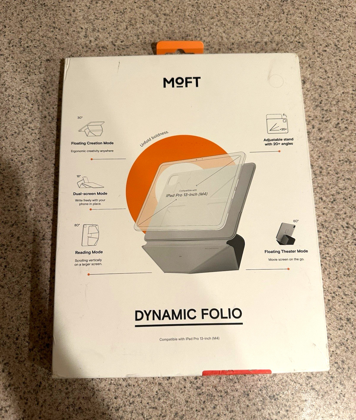 MOFT Dynamic Folio iPad Pro 13” M4/M5 Magnetic Stand Case Cement Sapphire