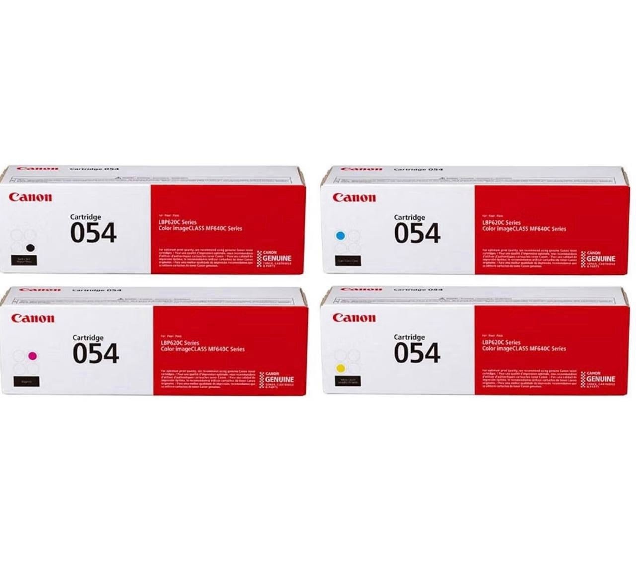 Canon Genuine 054 Complete 4-Color High Yield Toner Cartridge Set (CRG054HYCMYK)
