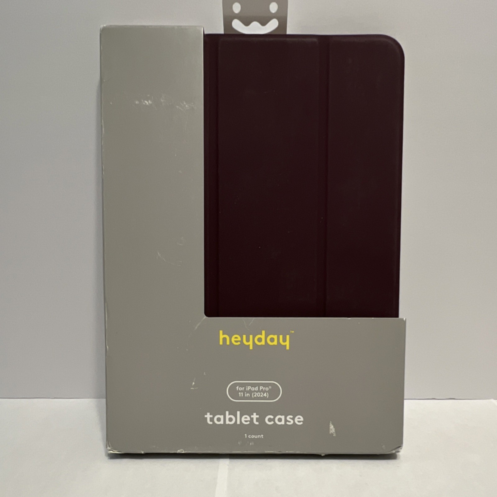 heyday Folding Folio Case for iPad Pro 11 (2024) Burgundy Integrated Stand