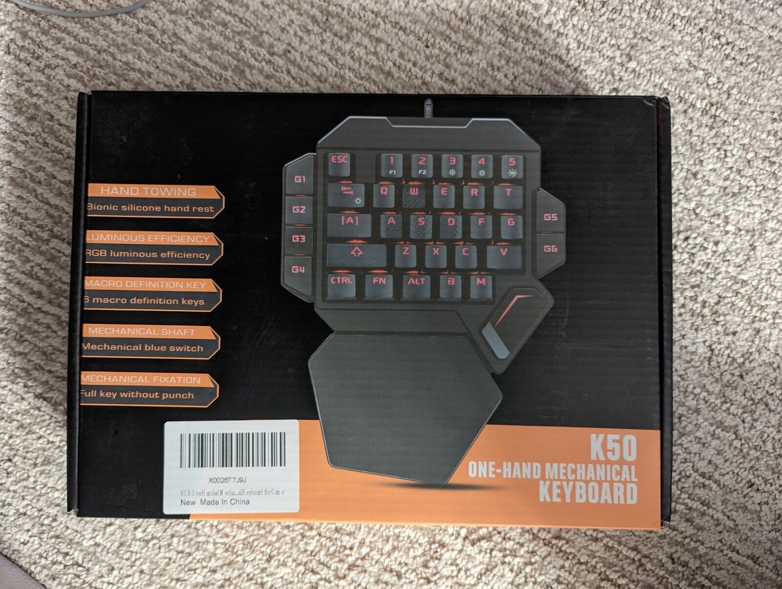 K50 One-hand Mechanical Gaming Keyboard Good Condition