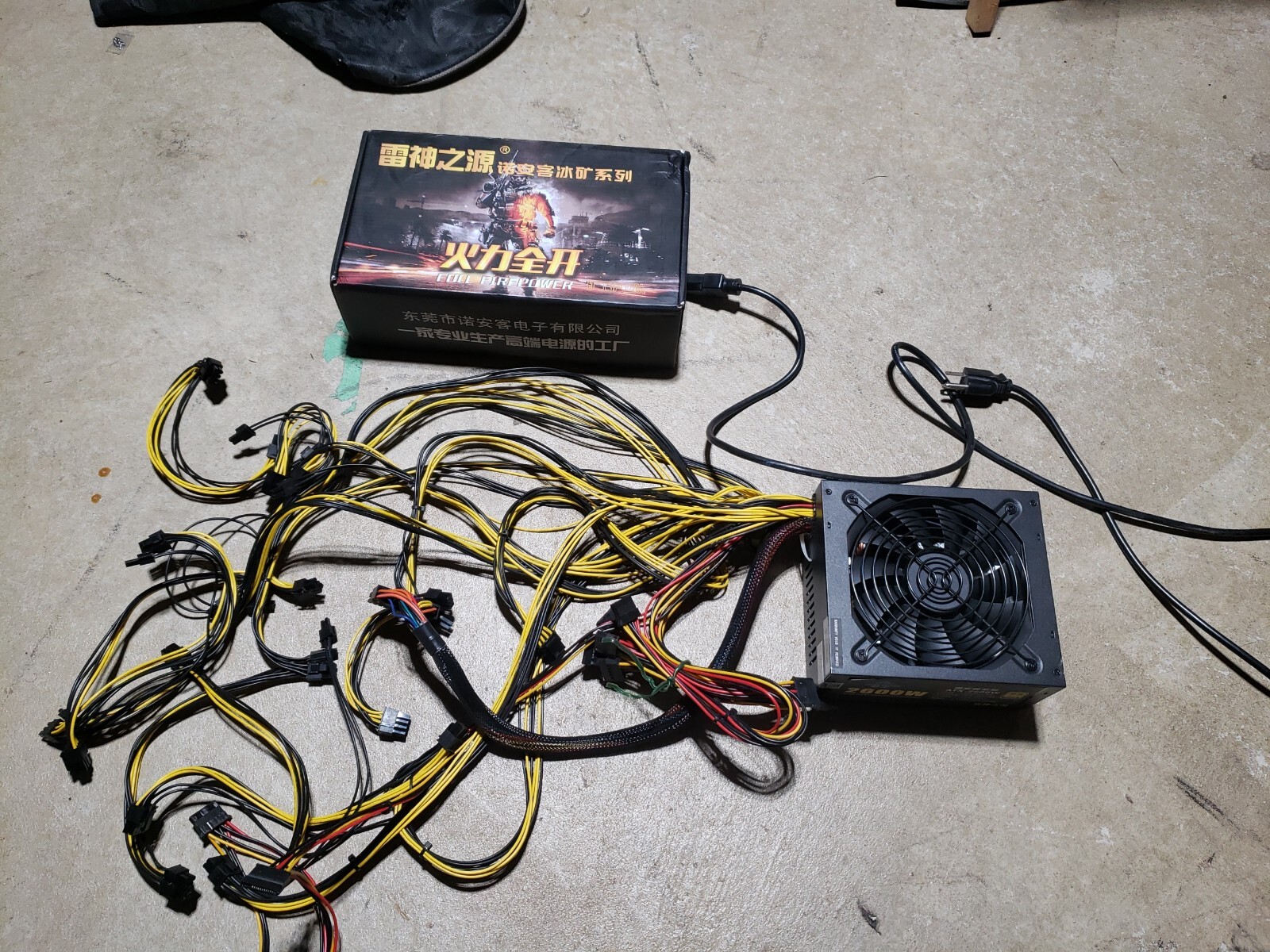 ATX 1800W - 2600W Modular GPU Mining Power Supply 8 GPU Miner PSU for  Rig