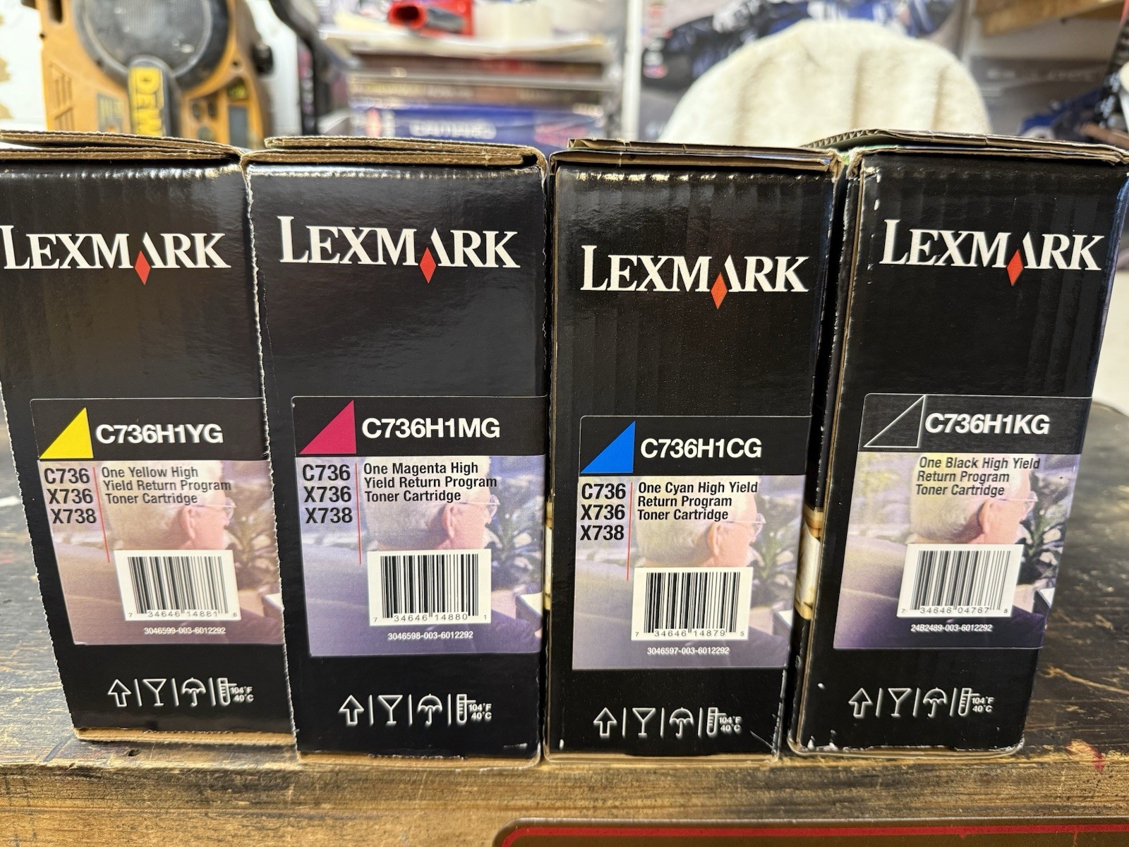 NEW Genuine OEM Sealed Box Lexmark C736 X736 X738 High Yield Cartridge Set BYCM