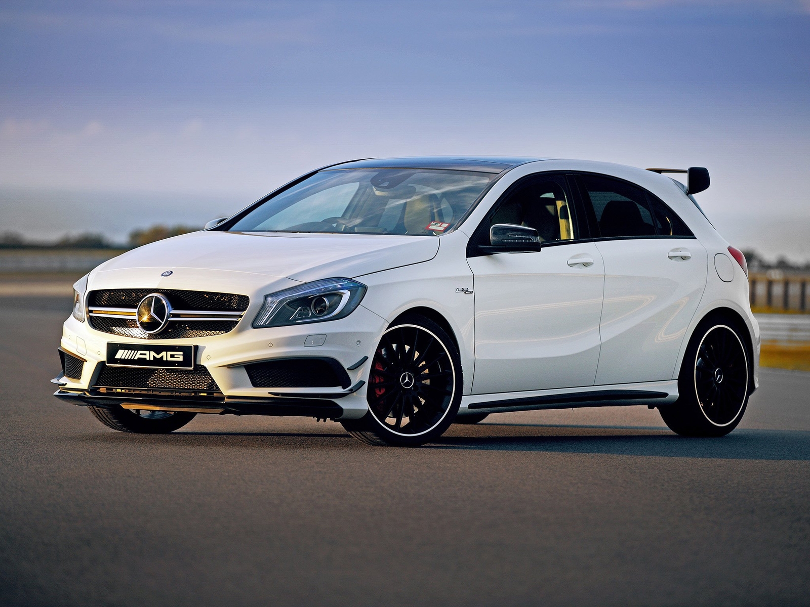 Cars amg mercedes a45 Desk Mat Stitched