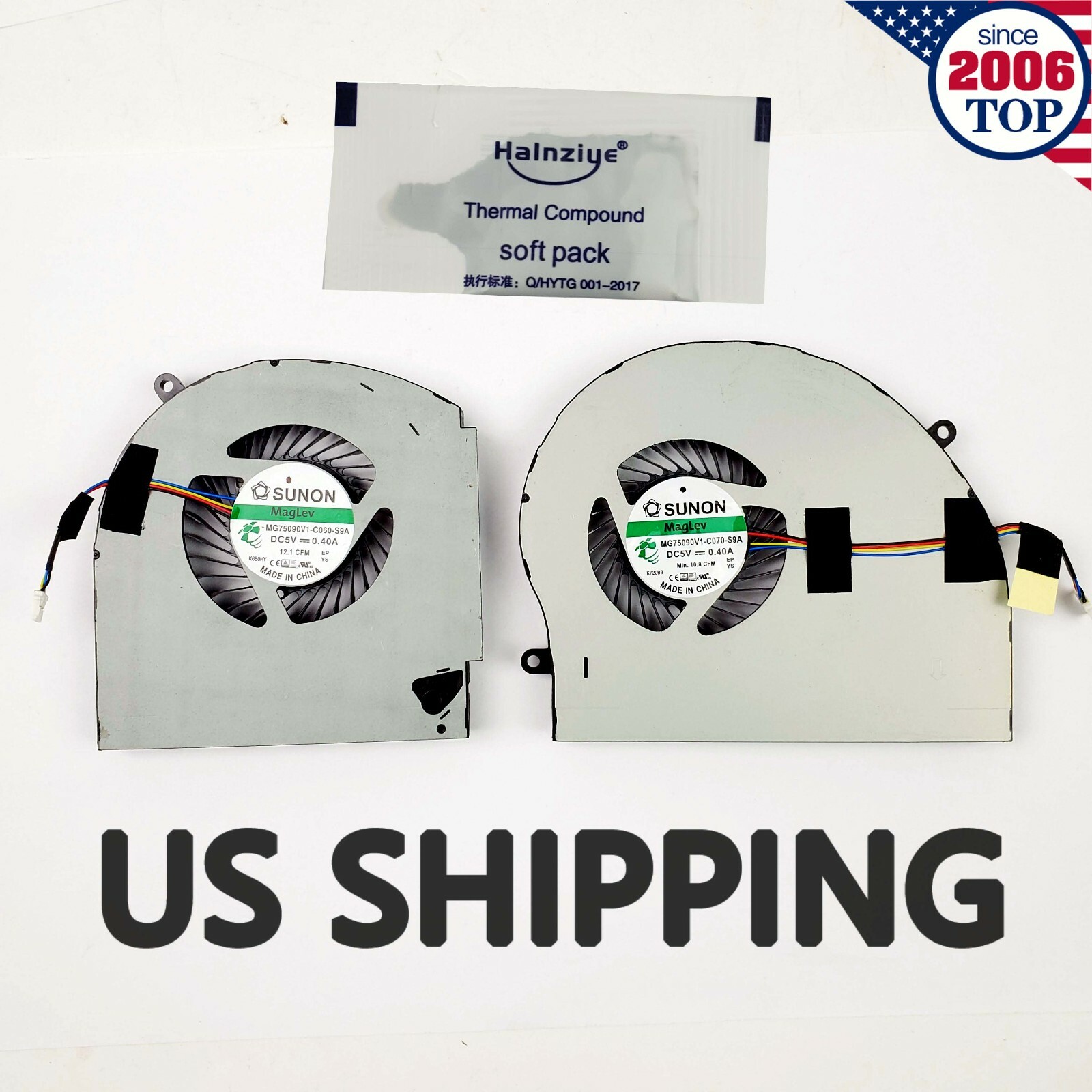 NEW CPU+GPU Cooling Fan for Dell Alienware 17 R4 R5 P31E ALW17C Laptop 2Pcs Fans