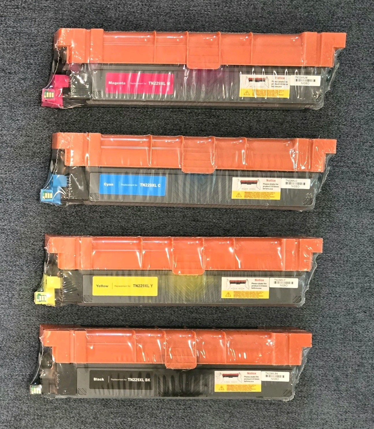 TN229XL Compatible Toner Cartridge Set 4 Pack Cyan, Magenta, Yellow, Black