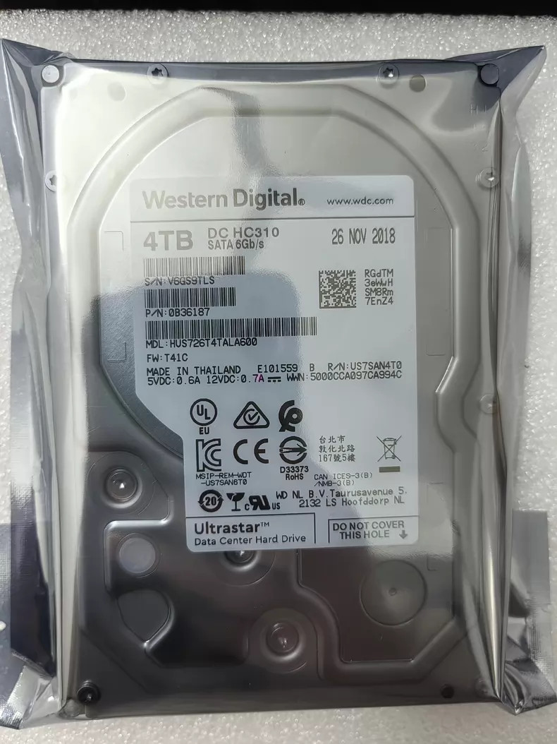 FOR Western Digital DC HC310 HUS726T4TALA600 Ultrastar 4TB 3.5" SATA Hard Drive