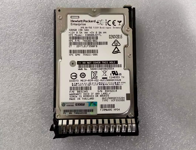759212-B21 for HPE 759548-001 600GB 15K SAS 12G SFF 2.5" SC HDD Hard Disk Drive
