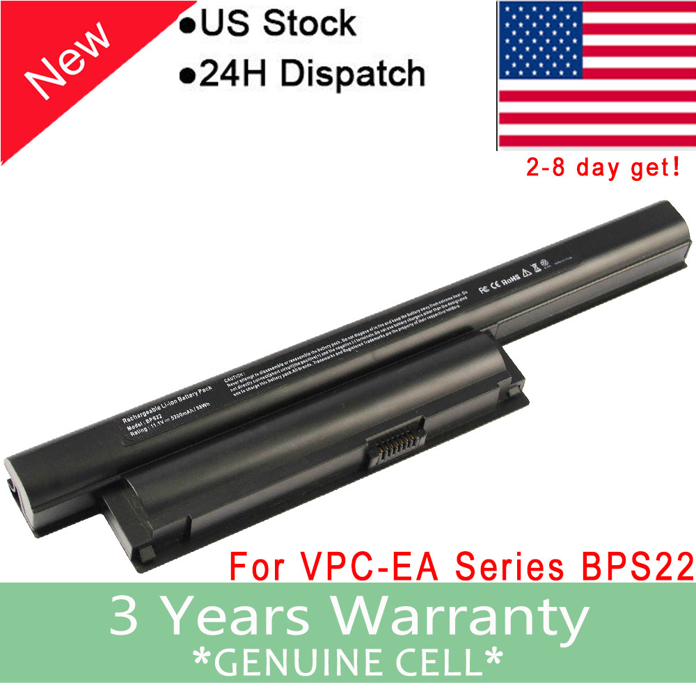 New VGP-BPS22 PCG-61315L Laptop Battery For Sony Vaio VGP-BPS22A VGP-BPL22 6Cell
