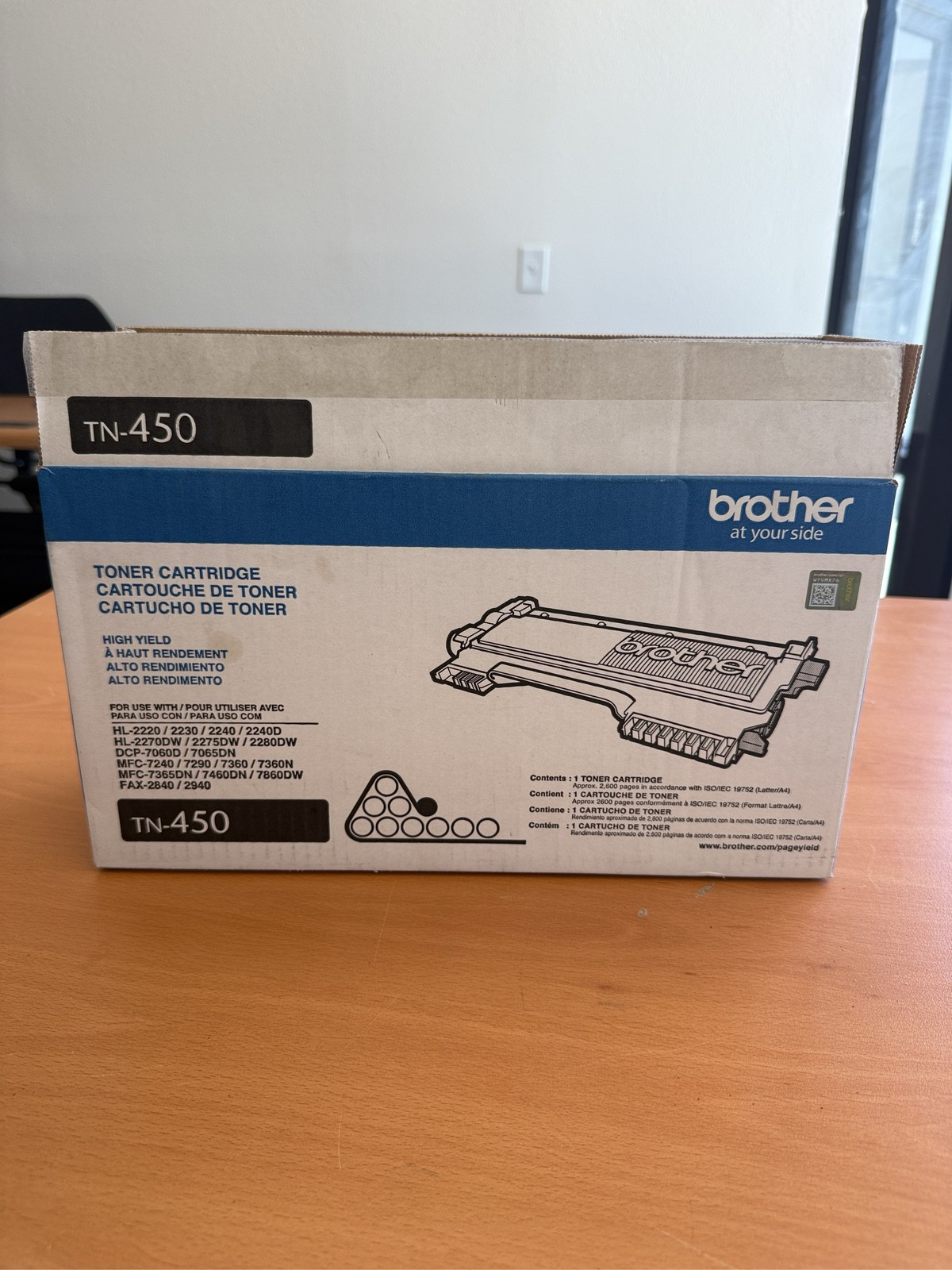 Brother TN450 High Yield Black Toner Cartridge for HL DCP MFC Printers
