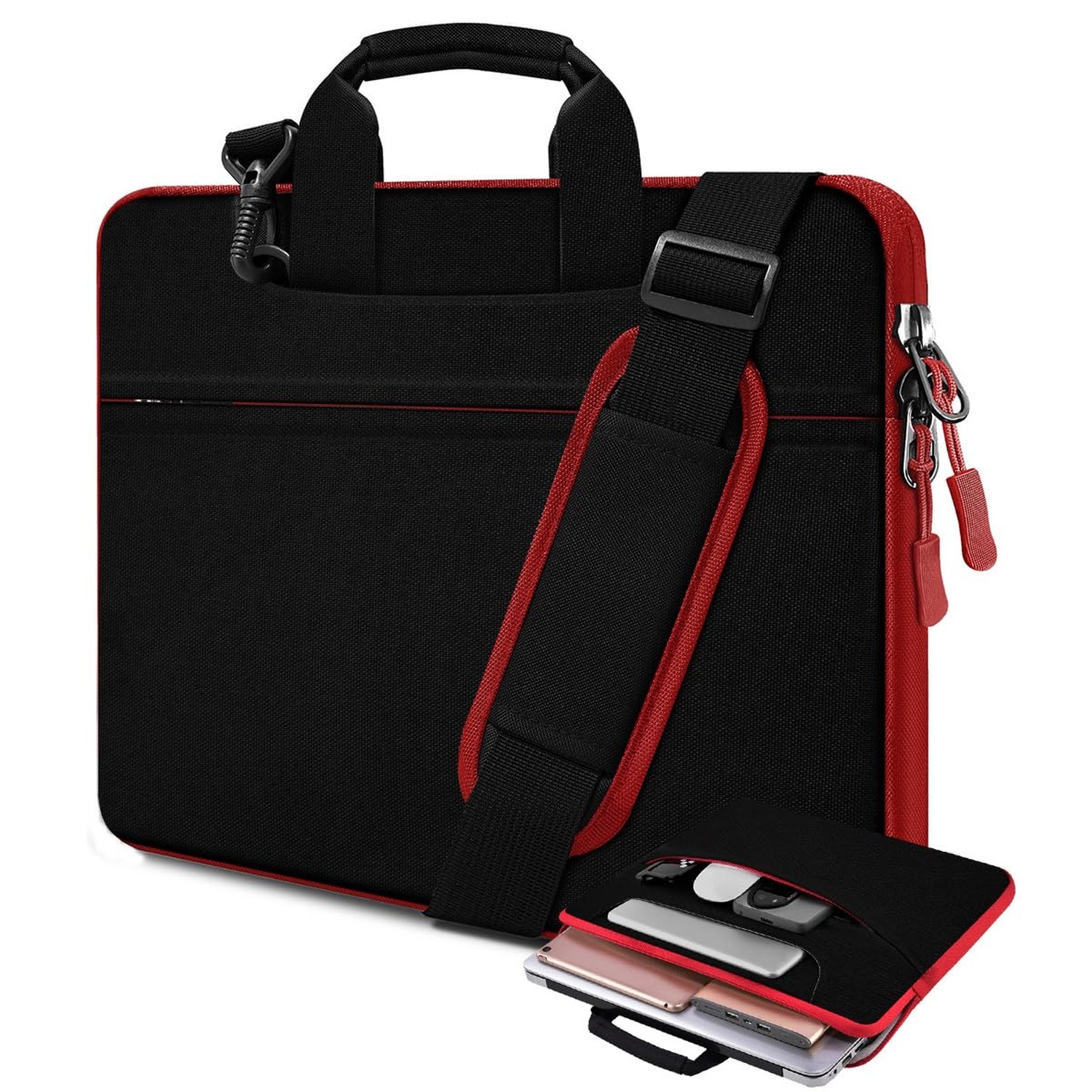Laptop Case 15.6 inch Shoulder Bag, Durable Shockproof Protective Computer Ca...