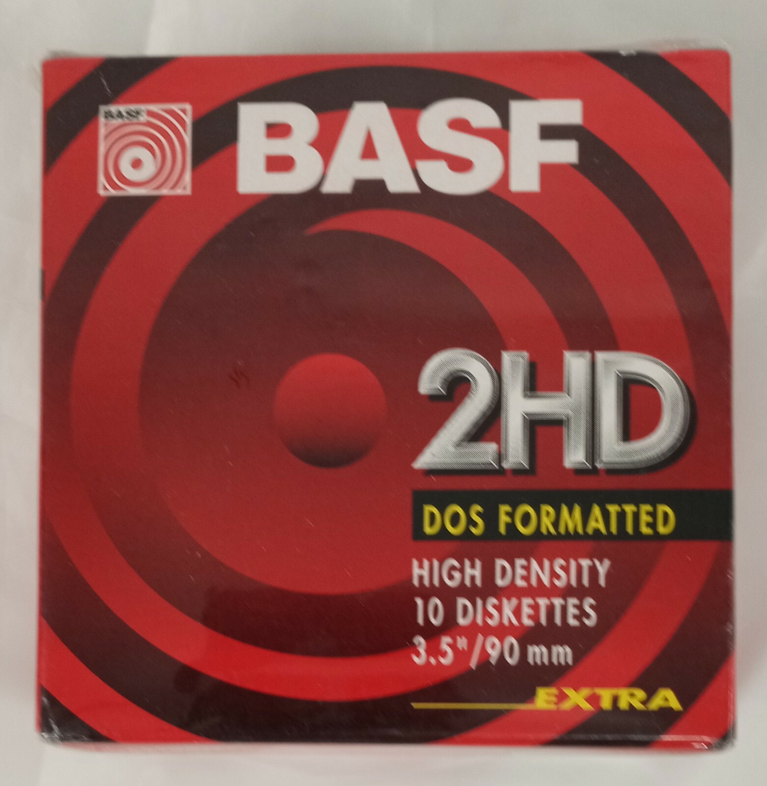 Floppy Diskettes Pack of 10 3.5" BASF 2HD DOS High Density Diskettes