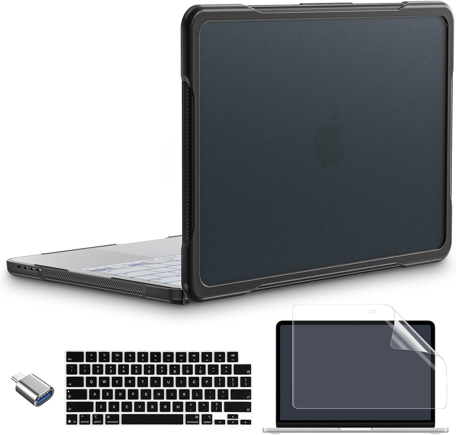 Batianda Ultimate Rugged Case for Macbook Neo 13 Inch 2026, Black