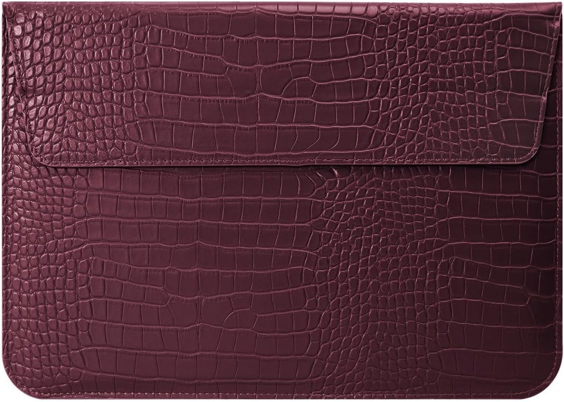 13 Inch Crocodile Pattern Laptop Sleeve with Stand for 2026 MacBook Neo 13 inch