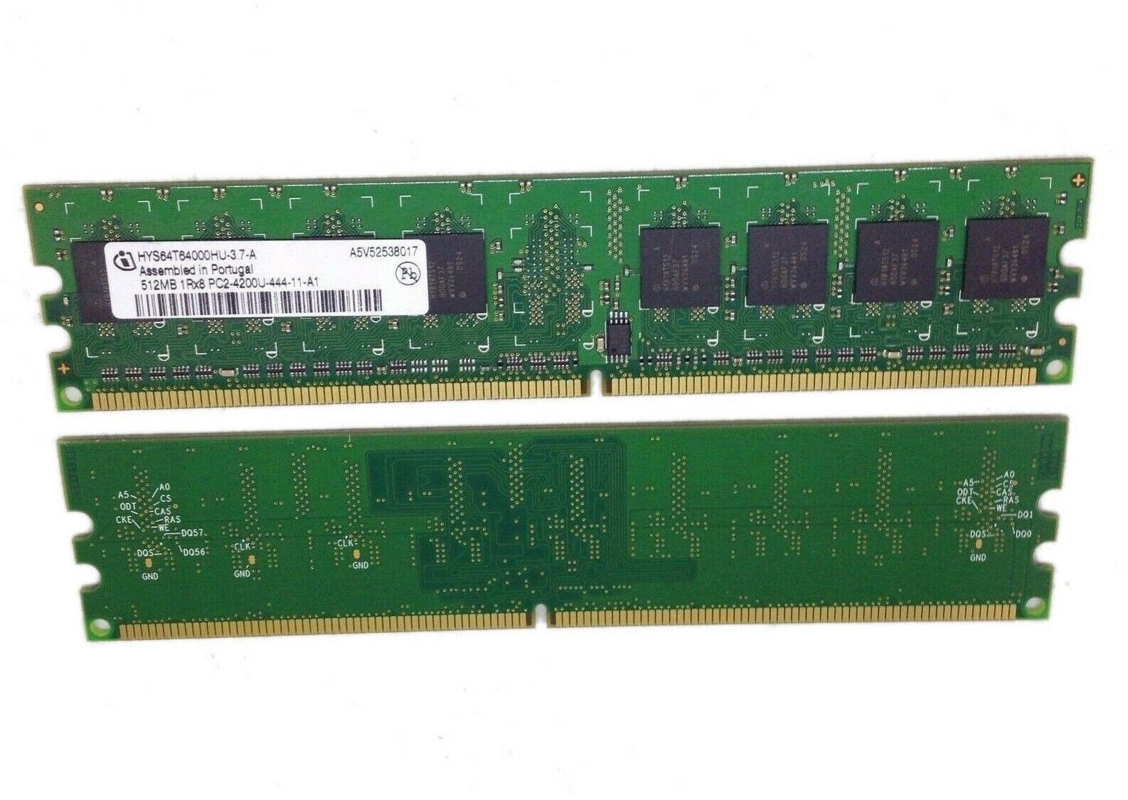 Infineon HP 1GB RAM HYS64T64000HU-3.7-A Kit 2x512MB DDR2 533MHz PC2-4200
