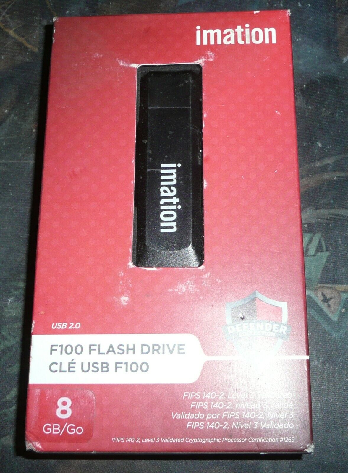 NEW Imation 8GB F100 Flash Drive - Defender Collection FIPS F140-2 Encryption