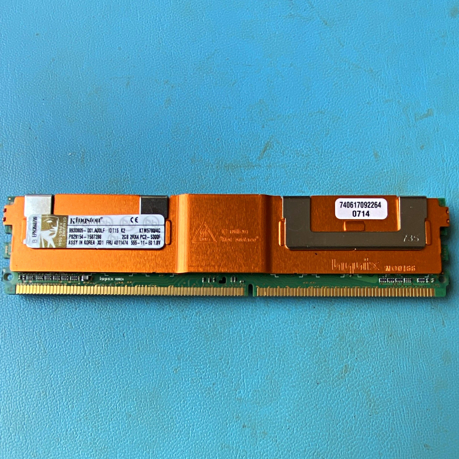Kingston ValueRAM 2GB DDR2 FB-DIMM PC2-5300F 240-Pin ECC KVR667D2D4F5/2G