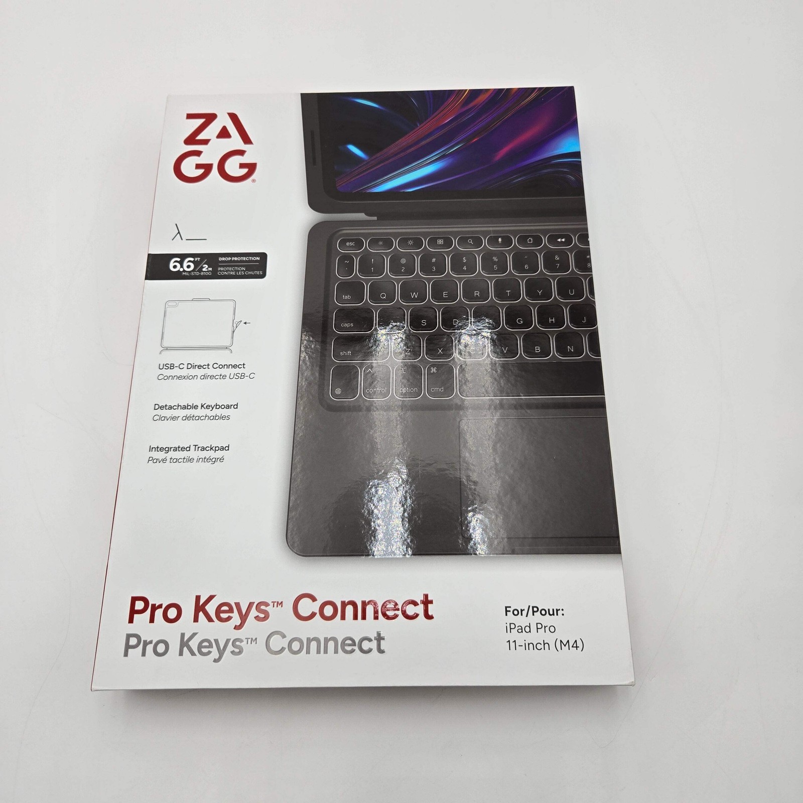 ZAGG Pro Keys 2 Connect for Apple iPad Pro 11 M5 / M4 Black - Open Box