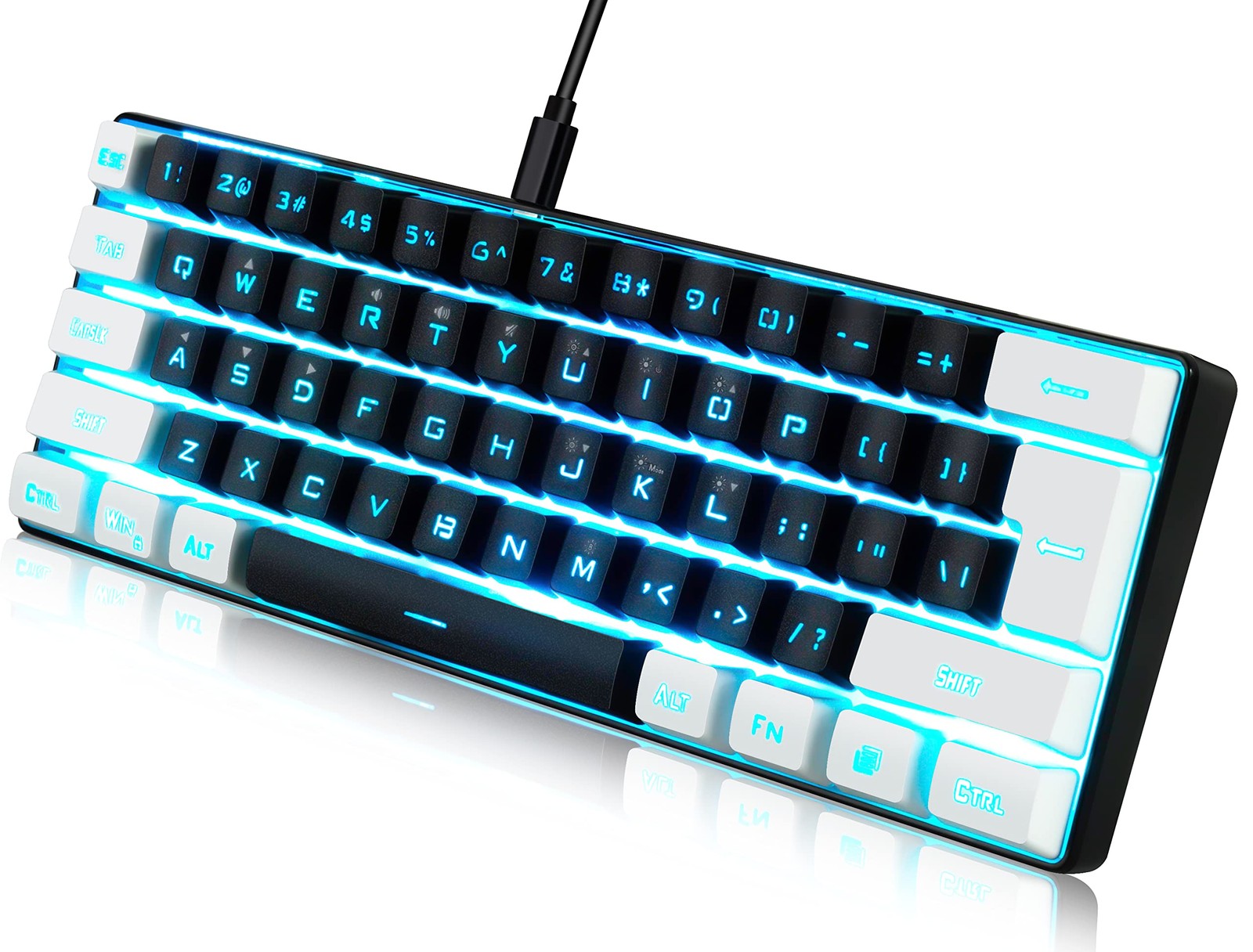 60% Percent Gaming Keyboard Minimalist Portable Wired Ultra-Compact Mini Imit...