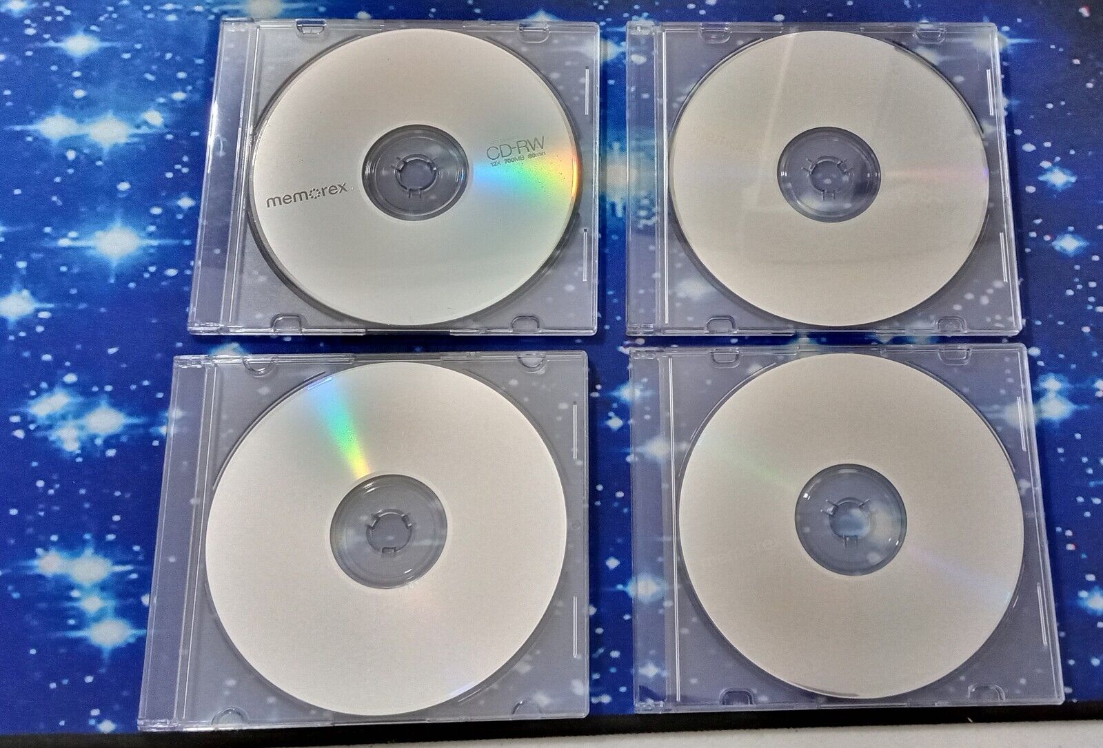 Lot Of 4 Memorex High Speed CD-RW 12X 700MB 80Min Discs Writable Computer PC 