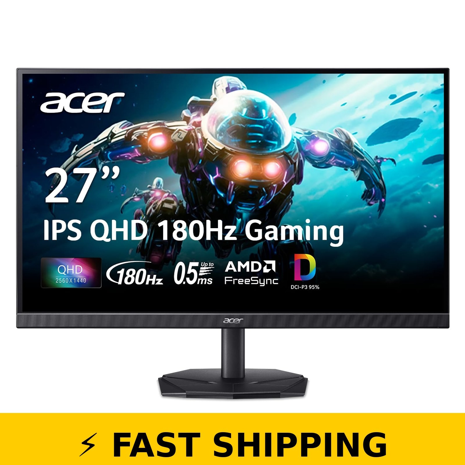 Acer Nitro KG271U 27" Gaming Monitor | QHD 2560x1440 | FreeSync