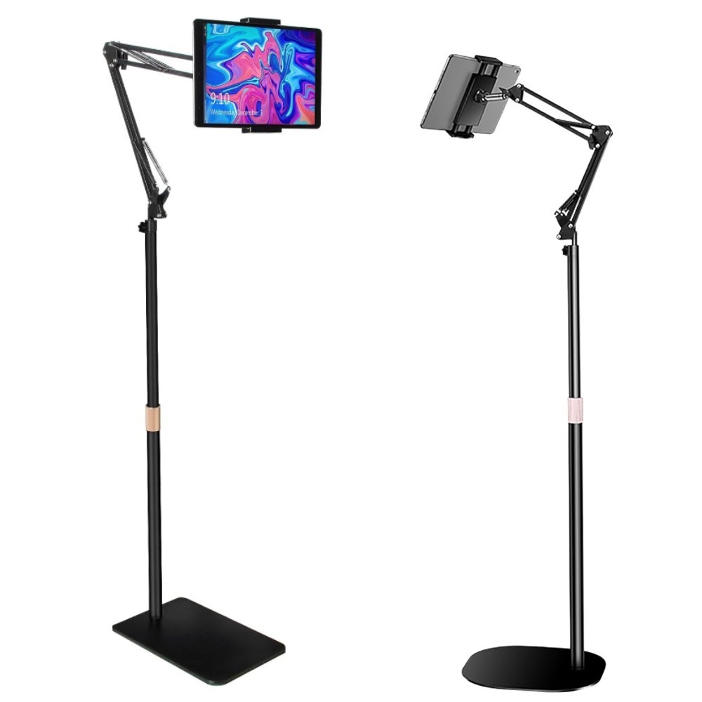 Universal 360° Tablet Holder Floor Stand Clamp Adjustable for 4-11" Phone iPad