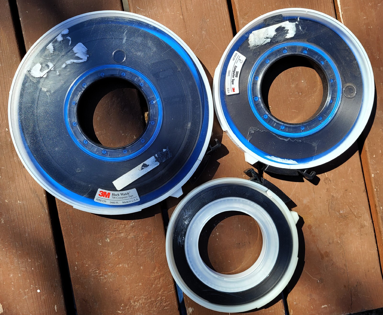 3x Various Brands 10.5", 8.5" & 7" Mainframe 9-Track Reel Computer Data Tape .5"