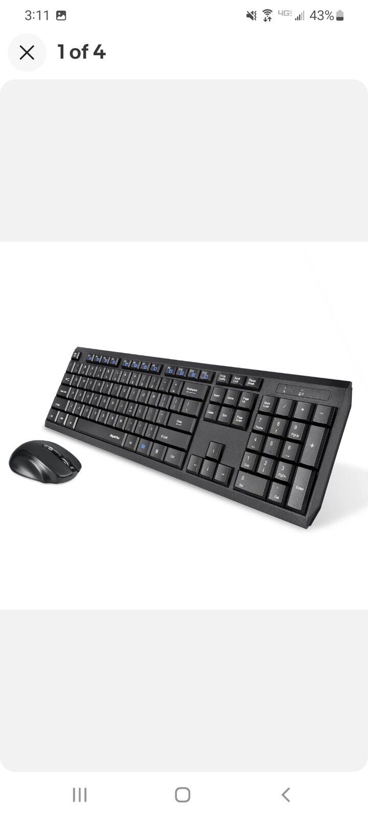 Eagletec K104 Wireless 104 Keys Keyboard and Mouse Combo for Windows PC