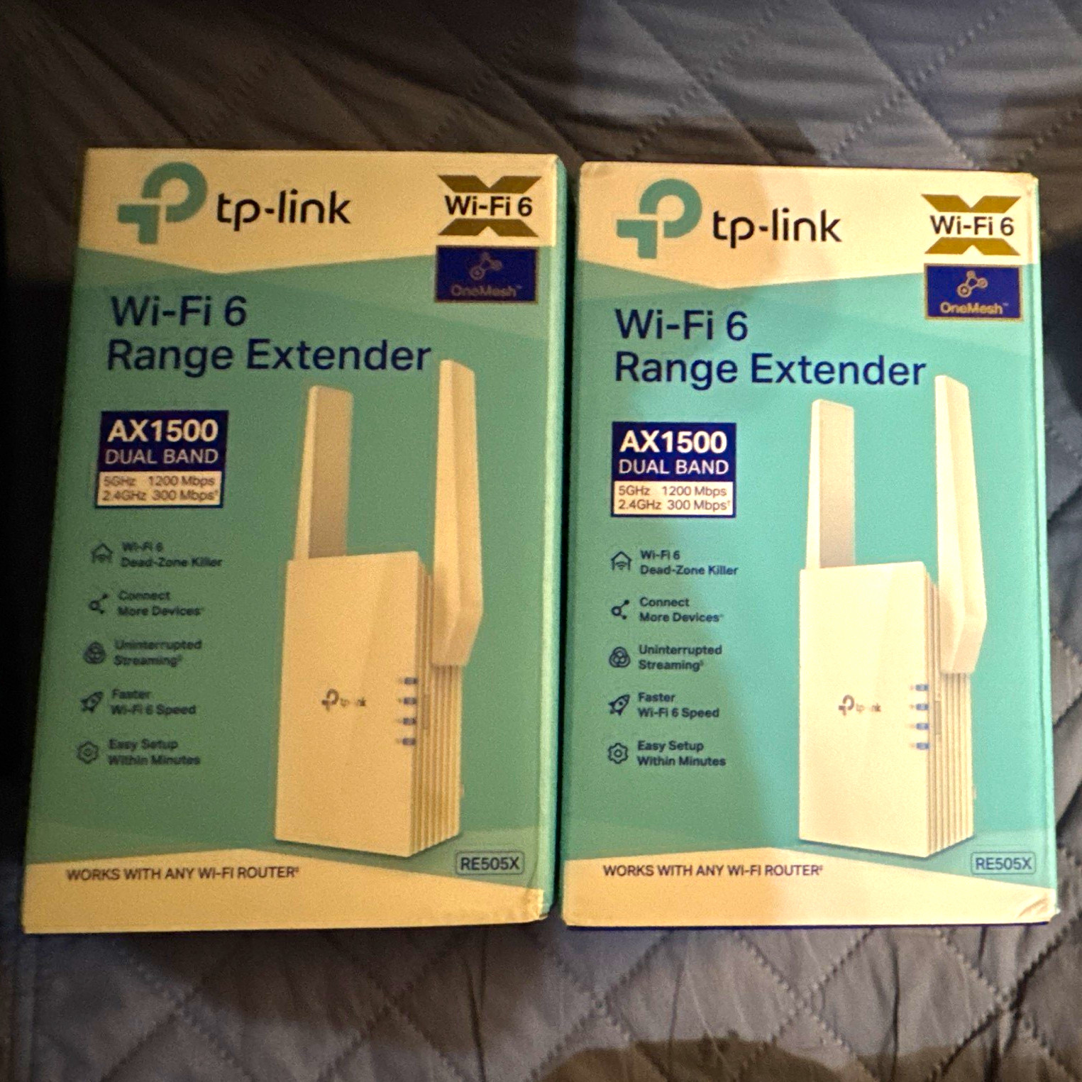 TP-LINK RE505X AX1500 Wi-Fi 6 Dual-Band Extender  ***2 x units both Brand New***