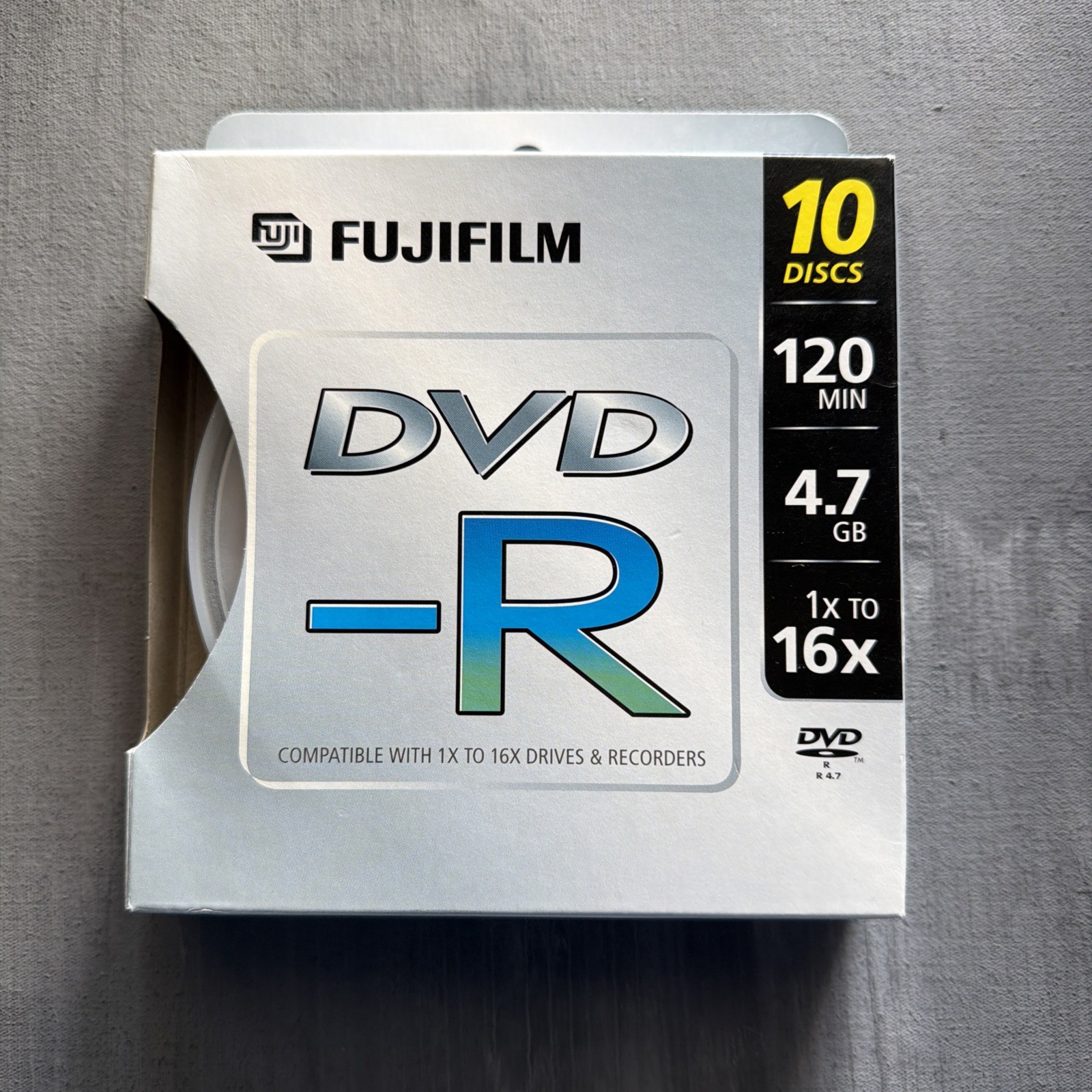 Fujifilm DVD -R 10 Pack Recordable Discs Physical Media NEW