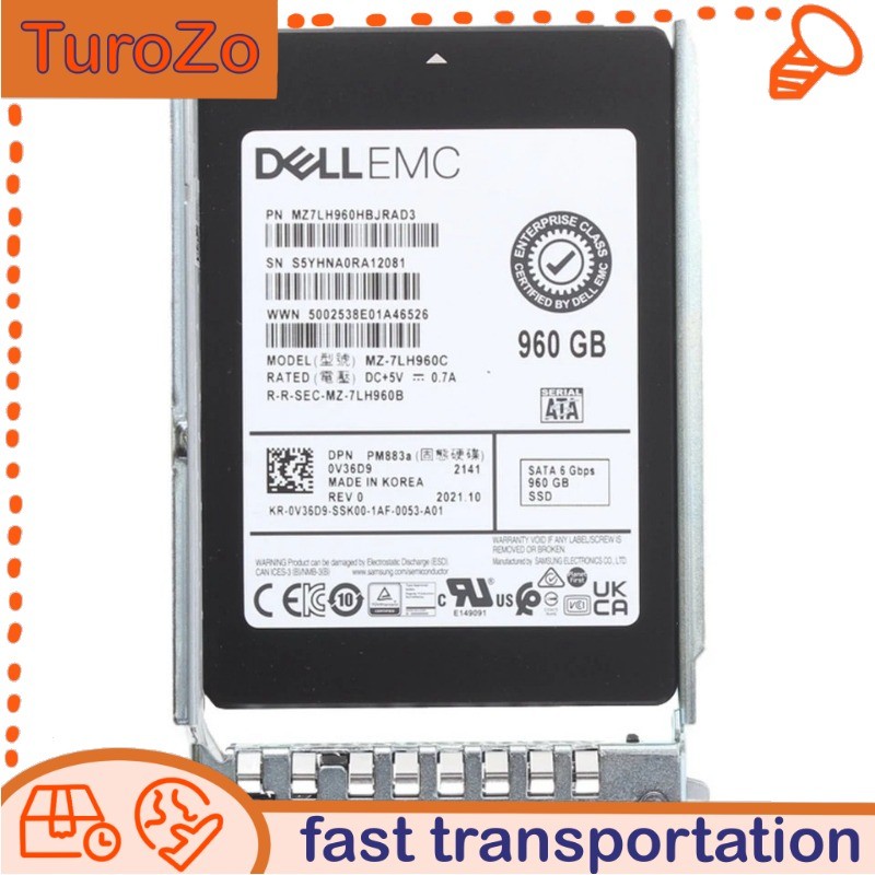 V36D9 0V36D9 Dell EMC 960GB 6Gbps SATA RI TLC 2.5'' SSD 14/15/16G KIT New