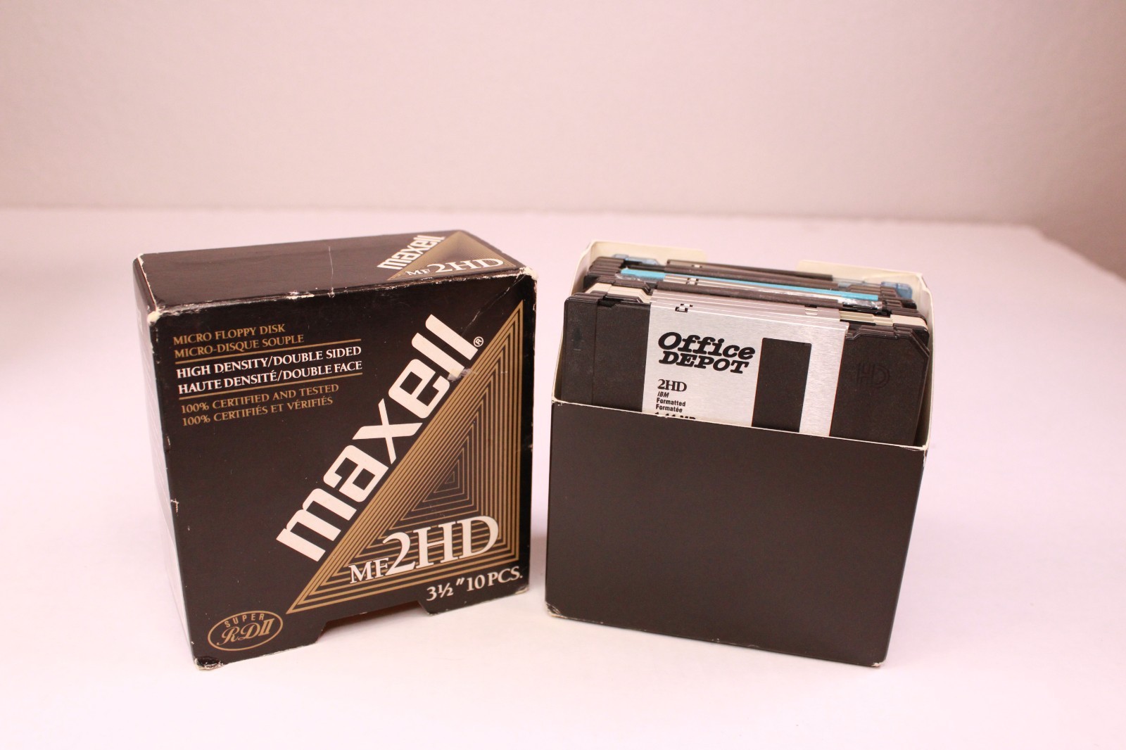 Vintage 3.5" Floppy Disk Lot Maxell Verbatim Imation BASF 1.44MB 2HD Used