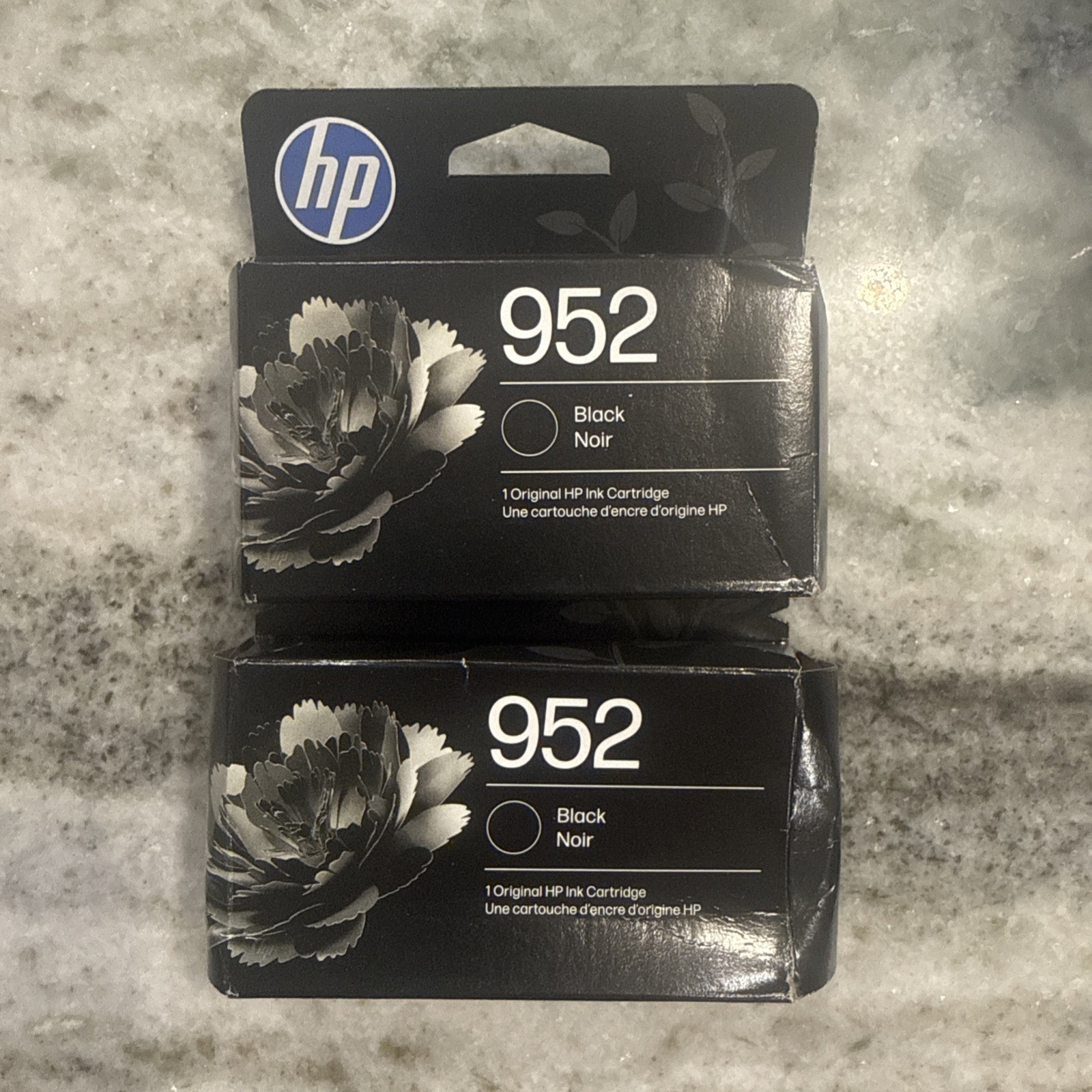 Lot Of (2) Genuine HP 952 Black Ink Cartridge F6U15AN  EXP  11/2027+
