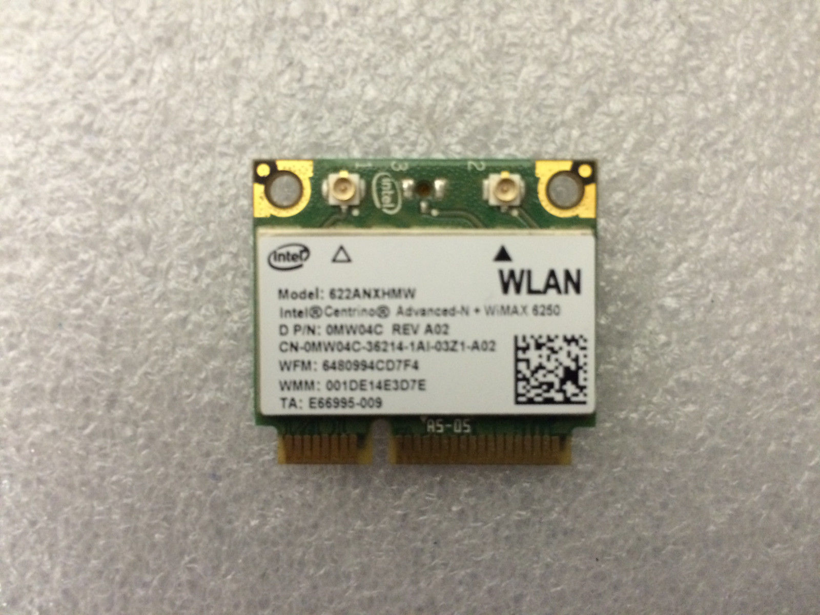 OEM Dell Alienware M14x R2 Intel WLAN Wireless Mini PCI-E Card MW04C 622ANXHMW 