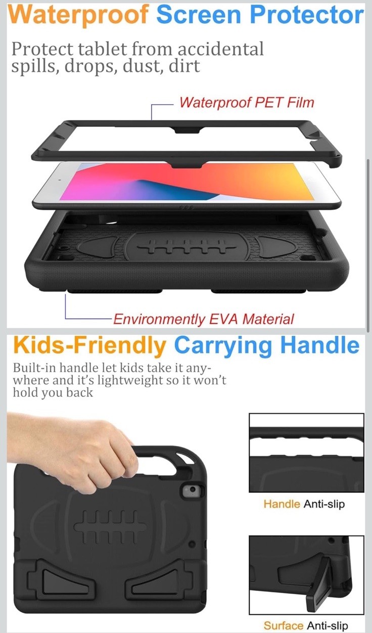BMOUO Kids Case for iPad 9th/8th/7th Generation (2021