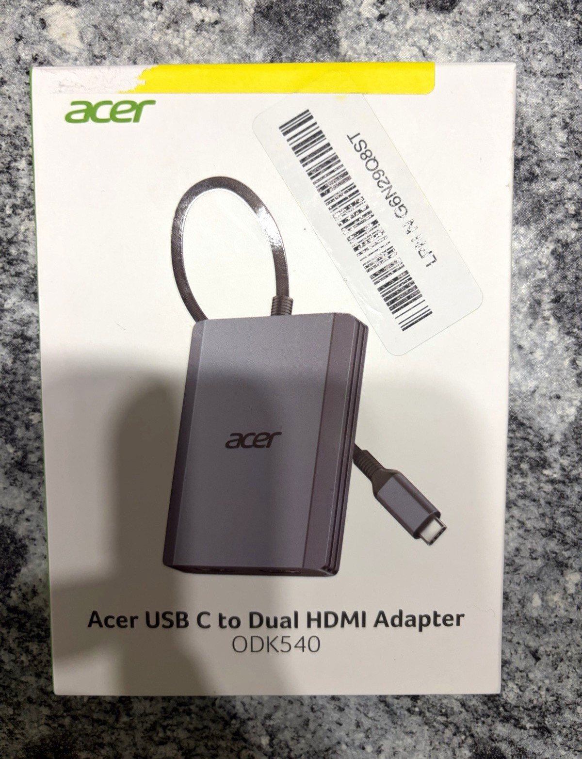 Acer USB-C to Dual HDMI Adapter 1:2 Splitter Gray 6cm ODK540
