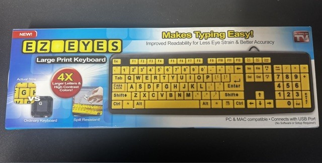 Allstar Marketing Group EZ Eyes Large Print 4X USB Keyboard New