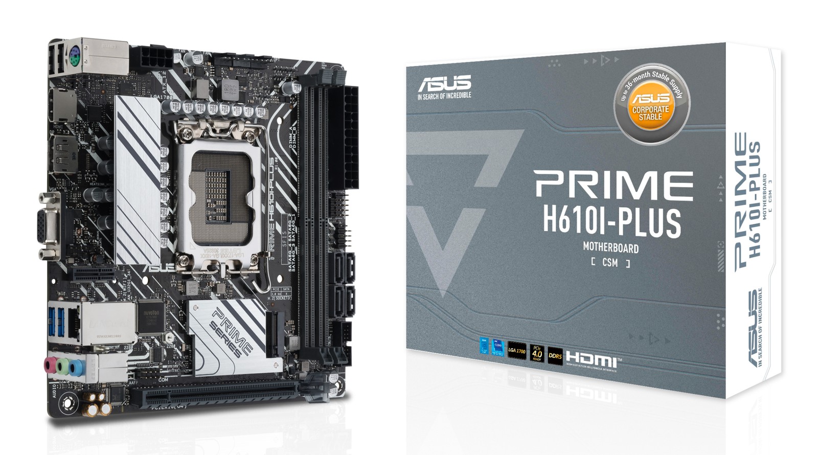 ASUS PRIME H610I-PLUS-CSM Intel H610 LGA 1700 mini ITX