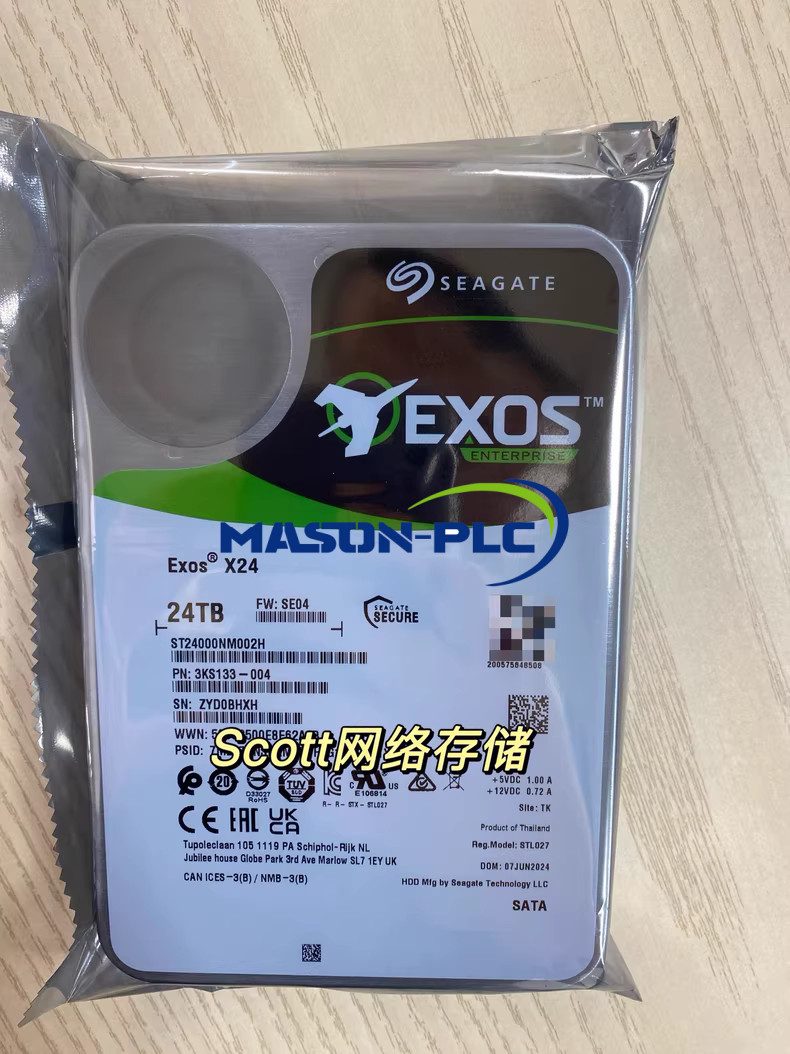 1PCS2 NEW ST24000NM002H 24TB 7.2K RPM SATA 6Gb/s 512MB 3.5' 1-year warranty