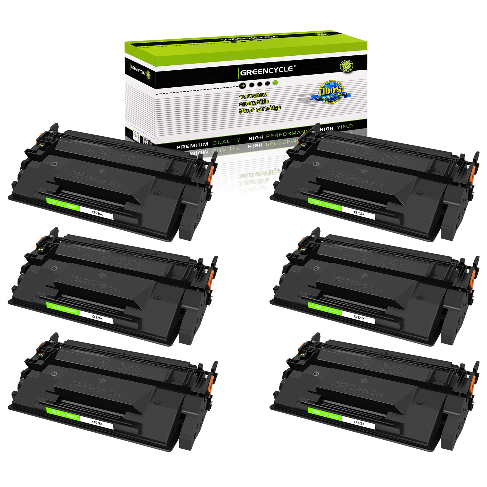 6PK CF226X 26X Toner Cartridge Compatible with HP LaserJet Pro MFP M426 M426dw
