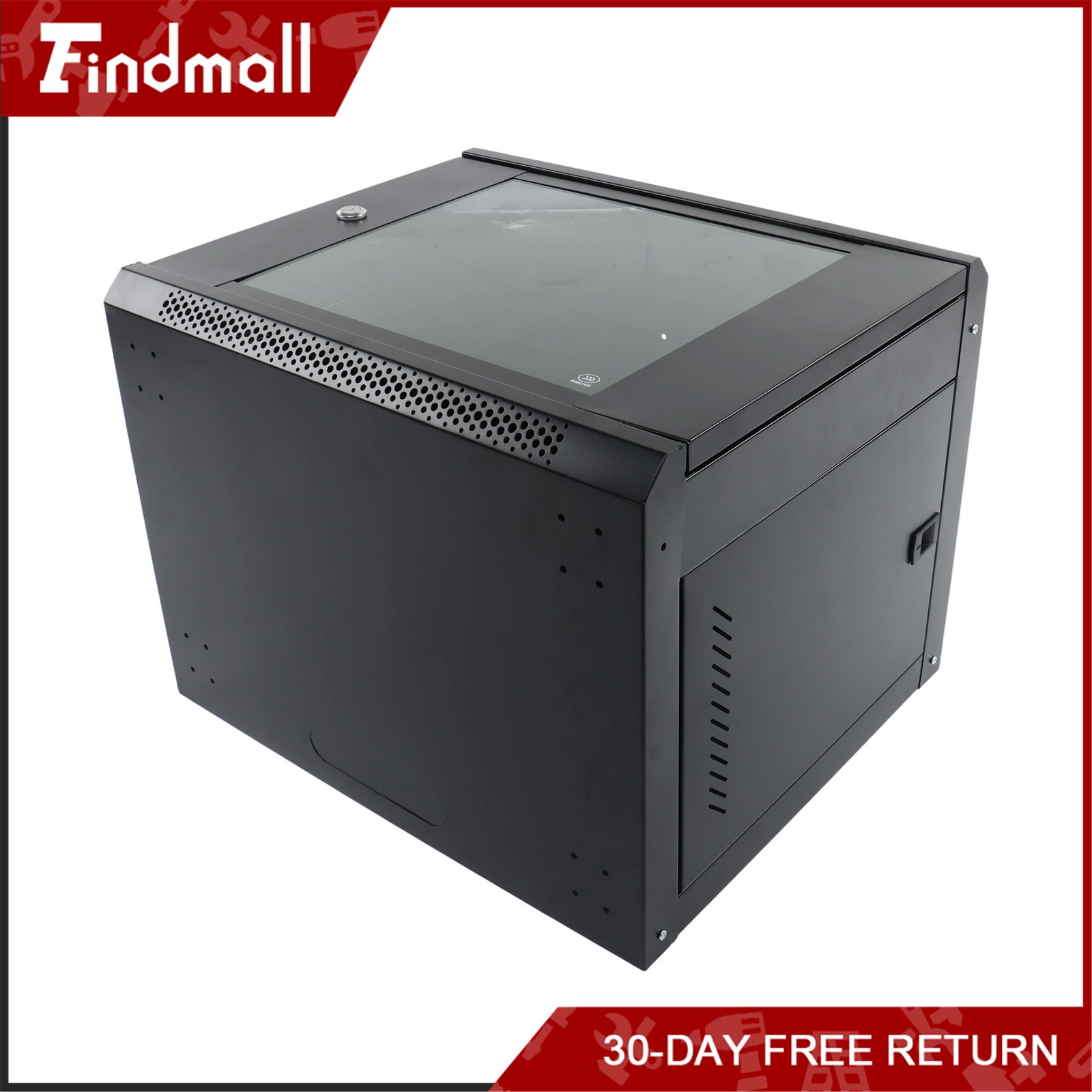 Findmall 9U Wall Mount Network Server Rack Cabinet Enclosure 15.5'' Deep