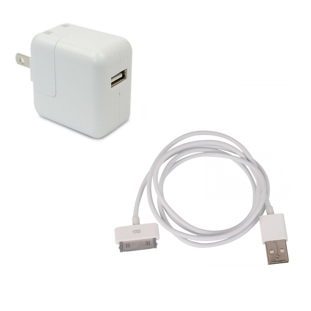 Wall Charger Power Adapter Plug + USB Cable for iPad 1/2/3 1st/2nd Generation